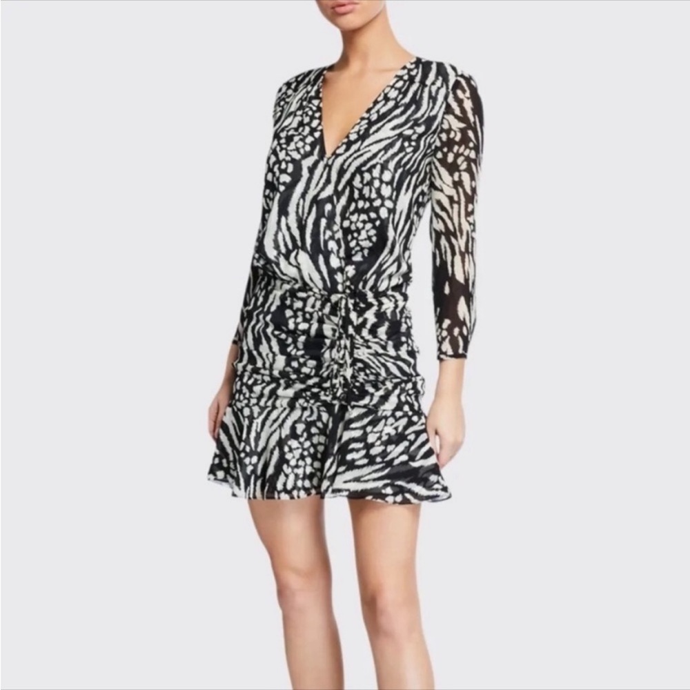 VERONICA BEARD Kiran Dress Mini Print Silk